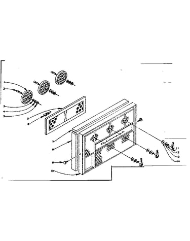 Front panel and filter parts