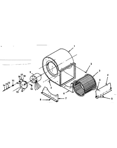 P.s.c. blower assembly