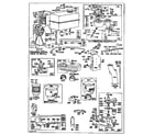 Briggs & Stratton 81300 TO 81499 (953500 - 953505) carburetor and fuel tank assembly diagram
