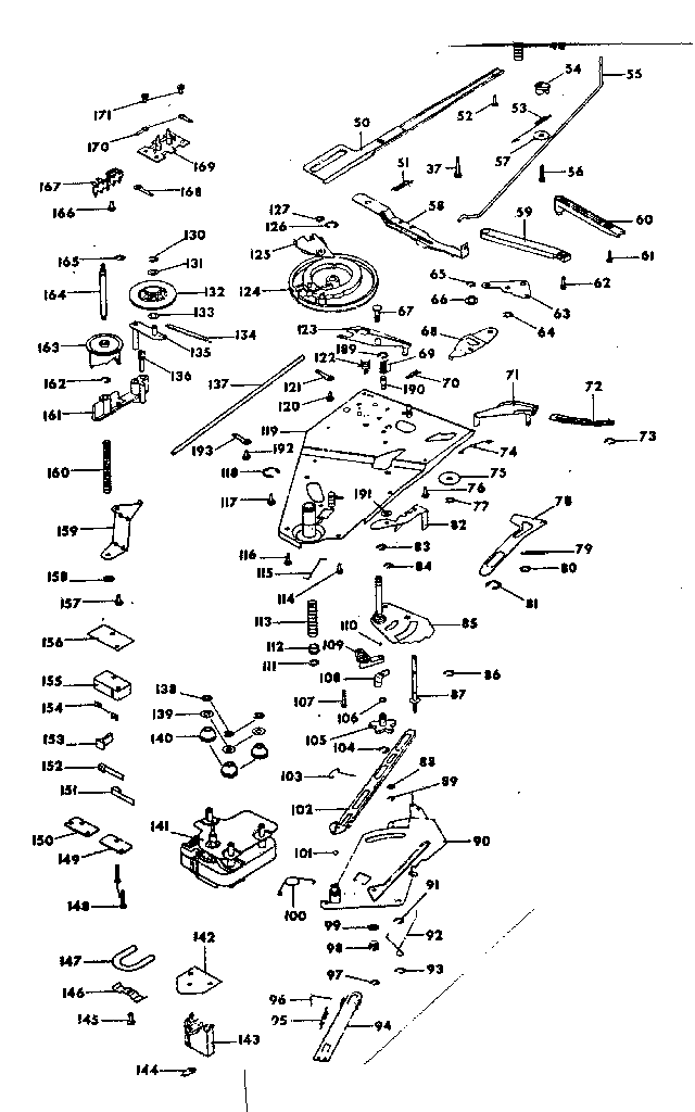 Parts below baseplate