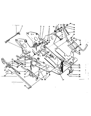 Base plate, side frames & various function levers