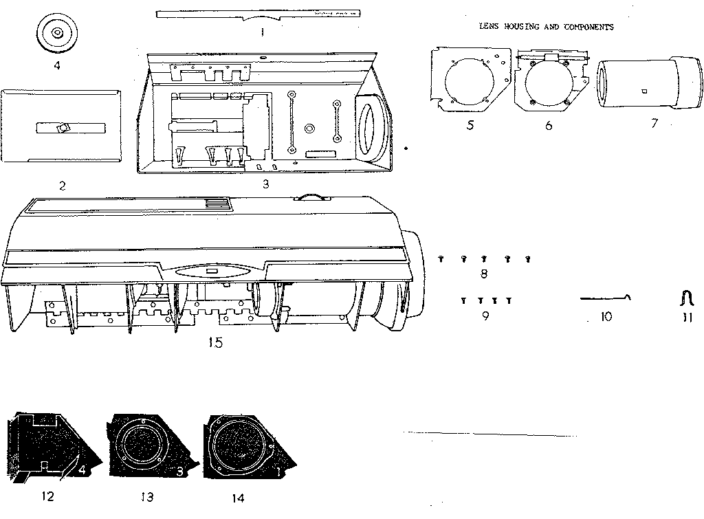 LENS HOUSING AND COMPONENTS