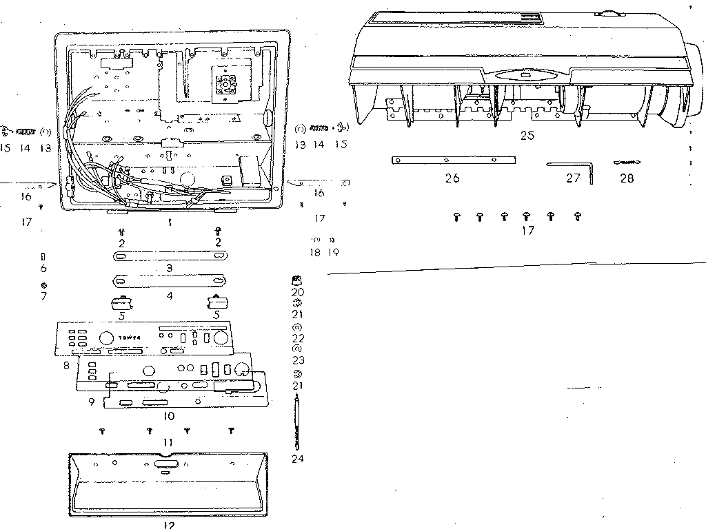 Main housing and trim