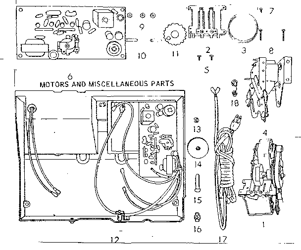 Motors and miscellaneous parts