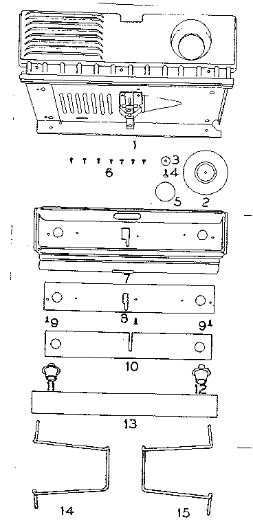 Projector control panel, knobs, etc.