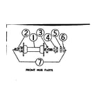 Sears 50547454 front hub parts diagram