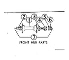 Sears 50547890 front hub parts diagram