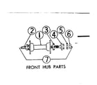 Sears 50565391 front hub parts diagram