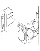Right speaker front assembly
