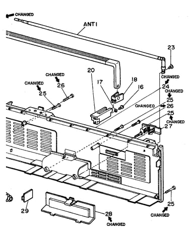 Handle and antenna assembly