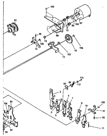 Motor pulley and lever assembly