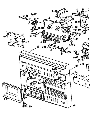 Cassette deck assembly