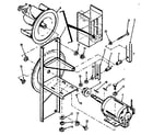 Huebsch 28CG fan, motor and bracket assy diagram