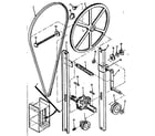 Huebsch 28CG cylinder idler and tension roller installation diagram
