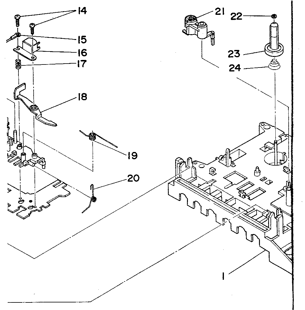 Cassette mechanism (top section)