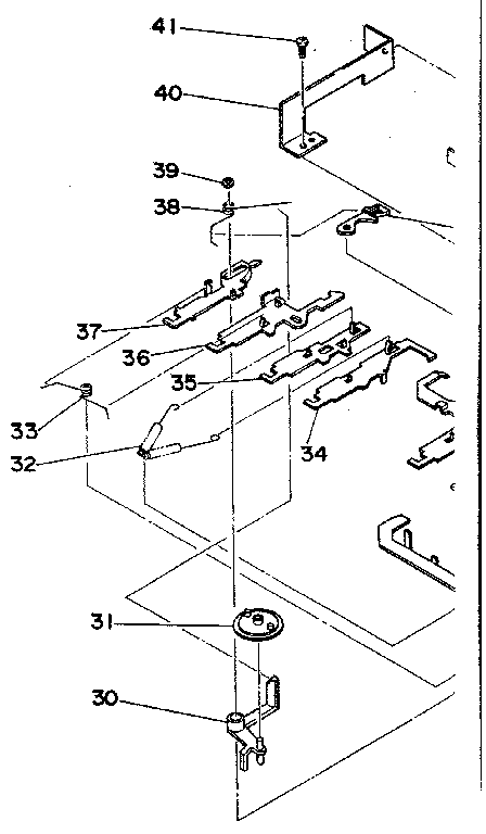 CASSETTE MECHANISM (BOTTOM SECTION)