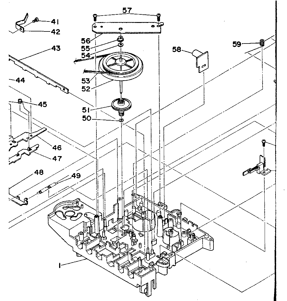 CASSETTE MECHANISM (BOTTOM SECTION)