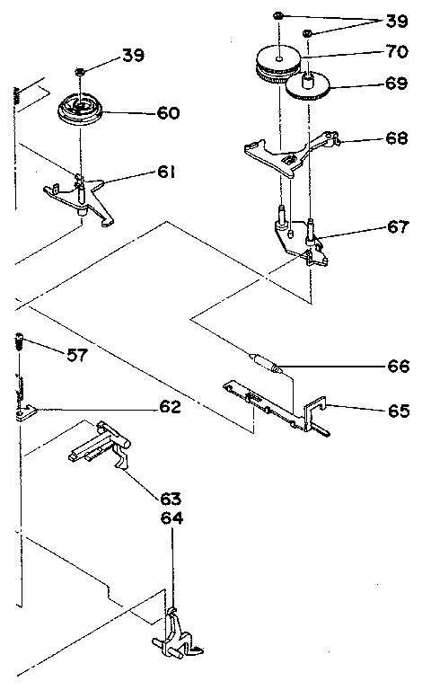 CASSETTE MECHANISM (BOTTOM SECTION)