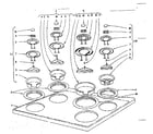 Kenmore 101933620 cook top section diagram