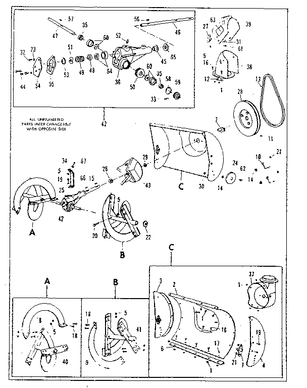Auger and gearcase assembly