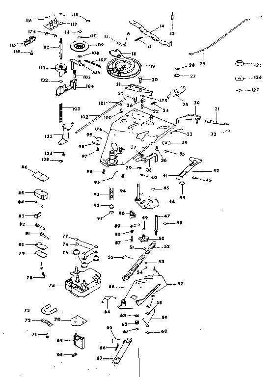 Parts below baseplate