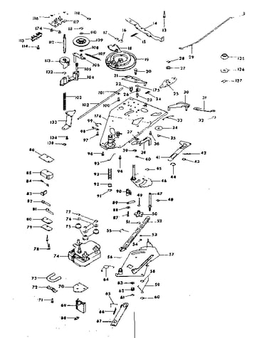 Parts below baseplate