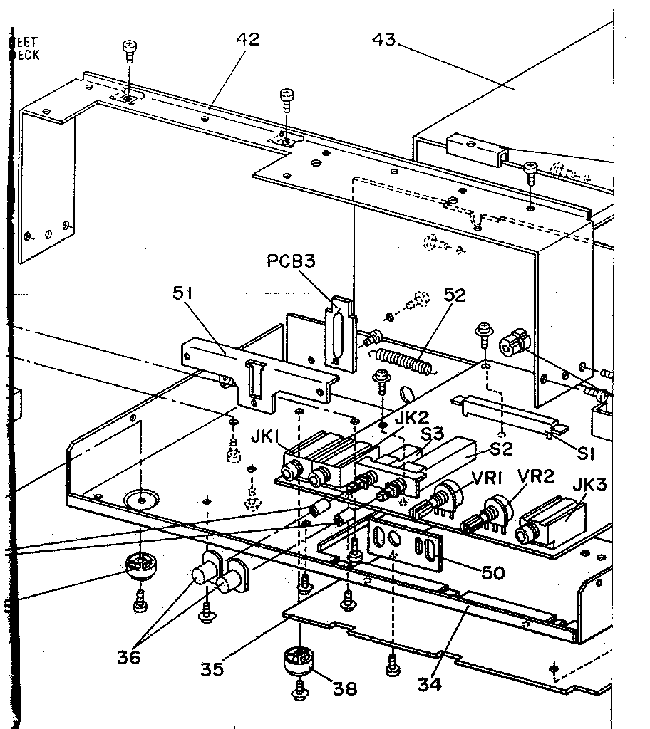 Cassette mechanism chassis