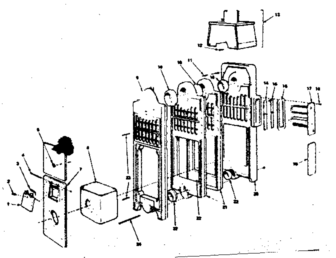 Combustion chamber and flue collector