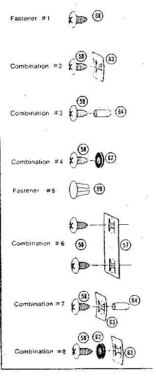 Fastener combinations