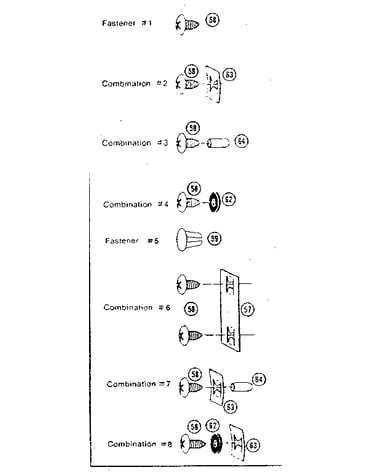 Fastener combinations