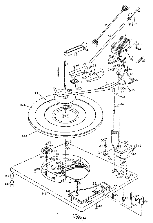 Parts above baseplate