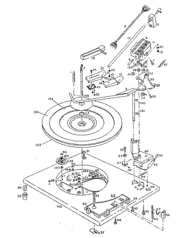 Parts above baseplate