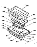 Oven door parts model no. 155.4537790