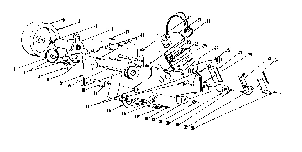 RECORDING HEAD, FLYWHEEL AND ASSOCIATED PARTS