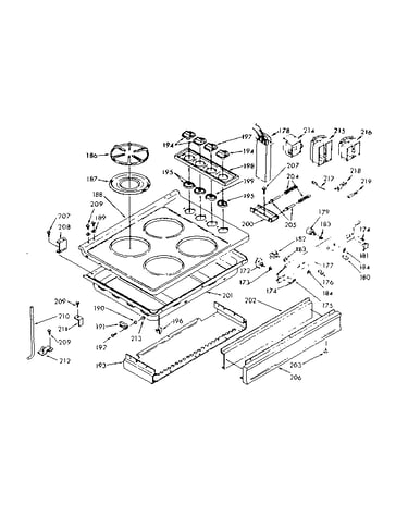Control panel and main top section