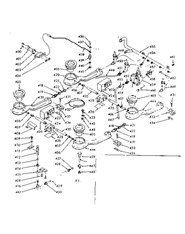 Surface unit burner section