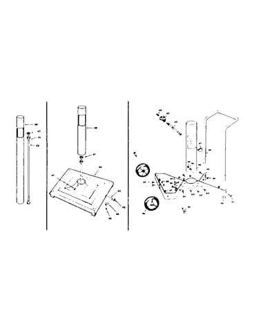 Post, patio base and economy cart parts