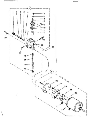 Motor, pump and burner head assembly