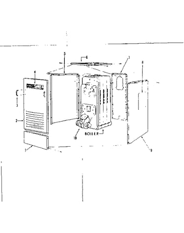 Oil burner assembly and cabinet