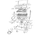 Kenmore 2582387691 grill and burner section diagram