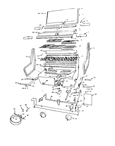 Grill and burner section