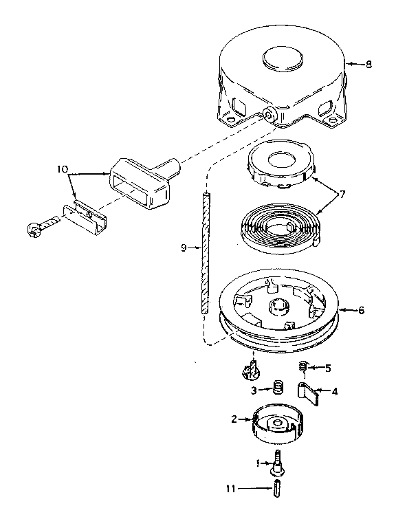 REWIND STARTER ASSEMBLY NO. 590420