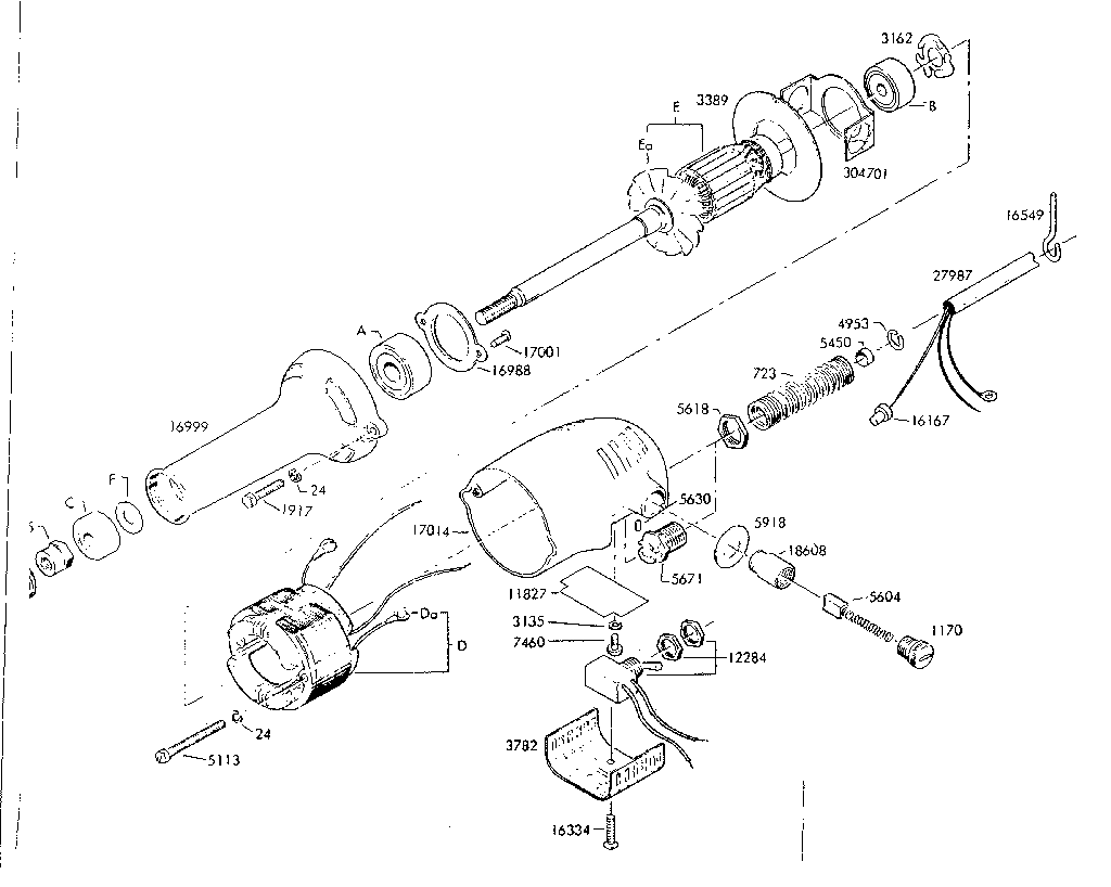 Field and armature assembly