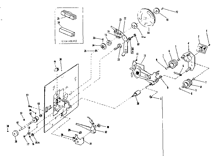 SHUTTER, SHUTTLE AND DRIVE MECHANISM