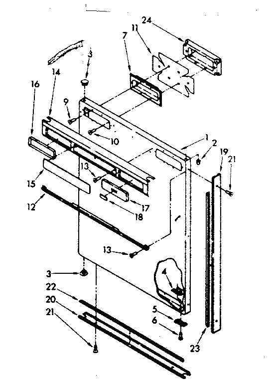 Refrigerator exterior door panel parts