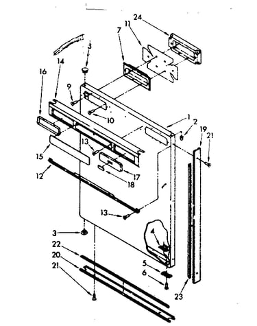 Refrigerator exterior door panel parts