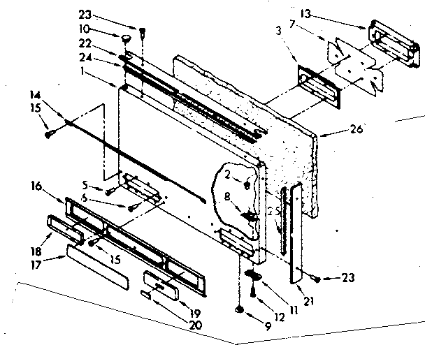 Freezer exterior door panel parts