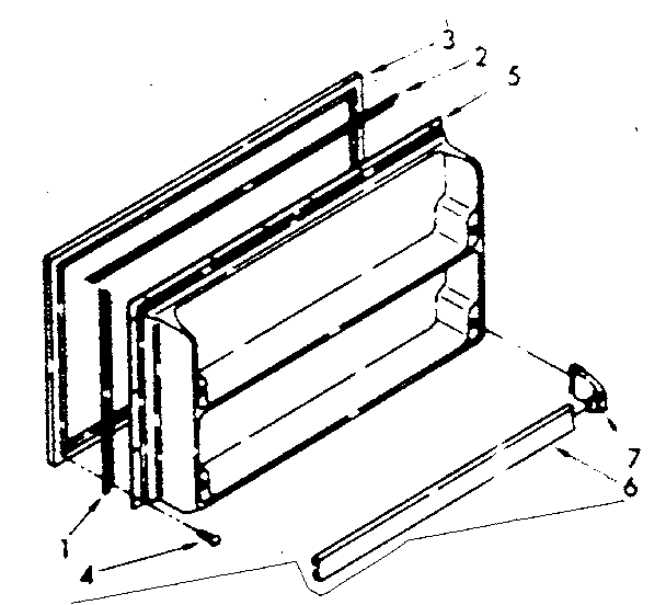 Freezer interior door panel parts