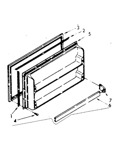 Freezer interior door panel parts