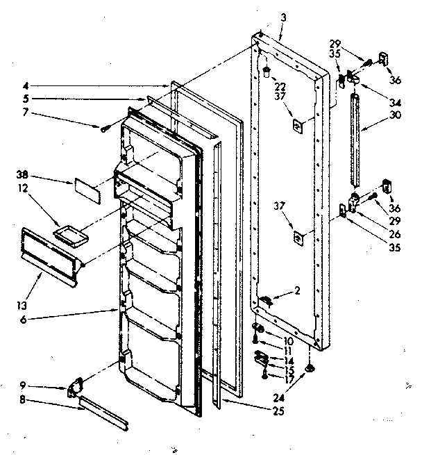 Refrigerator door parts